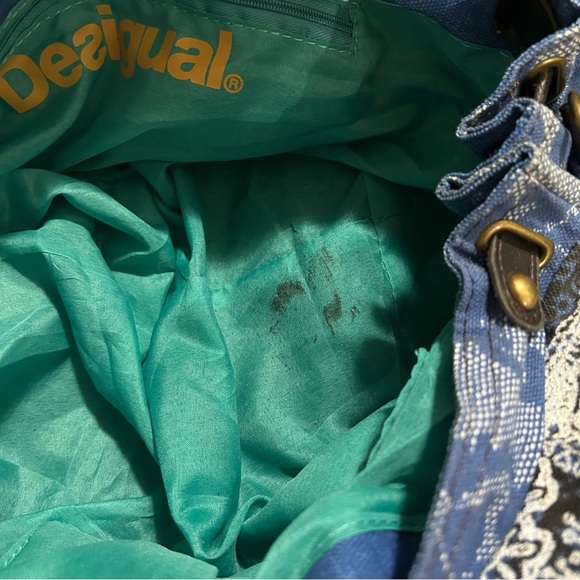 Desigual Blue and Green Shoulder Bag - Picture 5 of 9